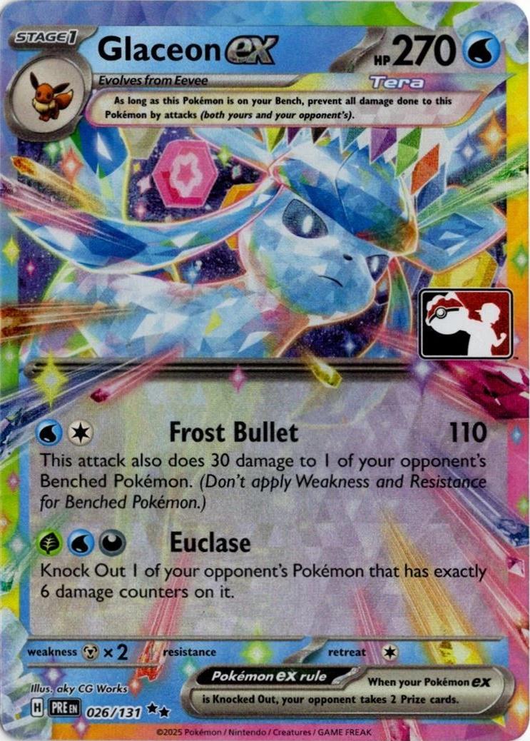 Prismatic Evolutions Glaceon Ex [Prize-Pack-Series-7] Pokémon card